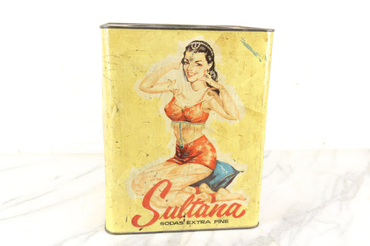 Sultana Sodas Extra Fine Cracker Tin, Mayaguez, Puerto Rico