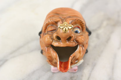 Clown Hobo Laughing Head Smoker Ashtray, Made in Japan