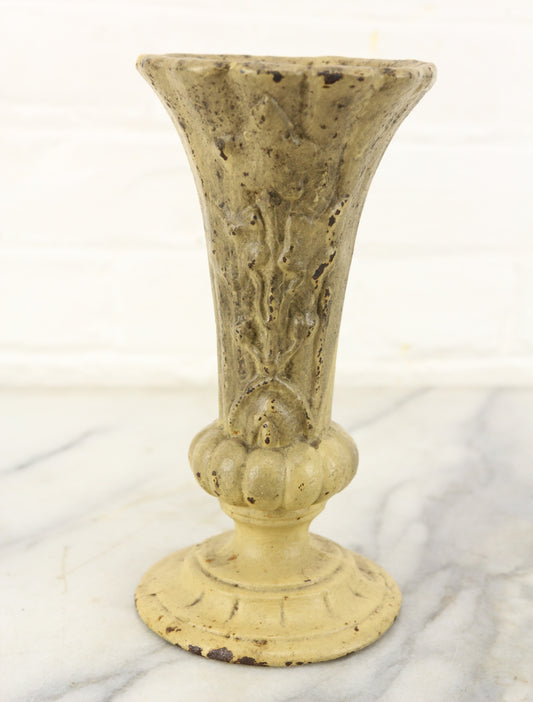 Painted Cast Iron Urn Flower Vase