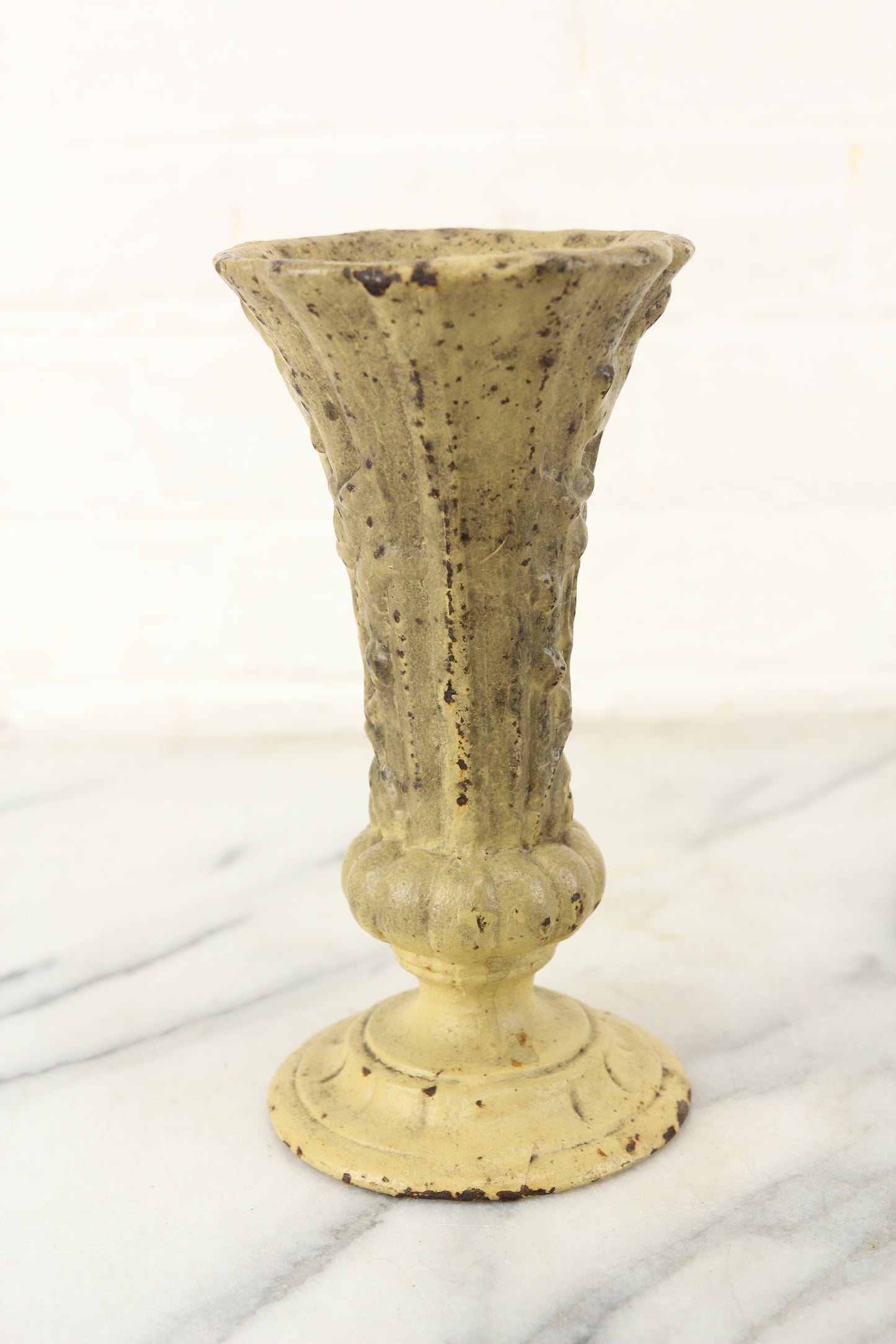 Painted Cast Iron Urn Flower Vase