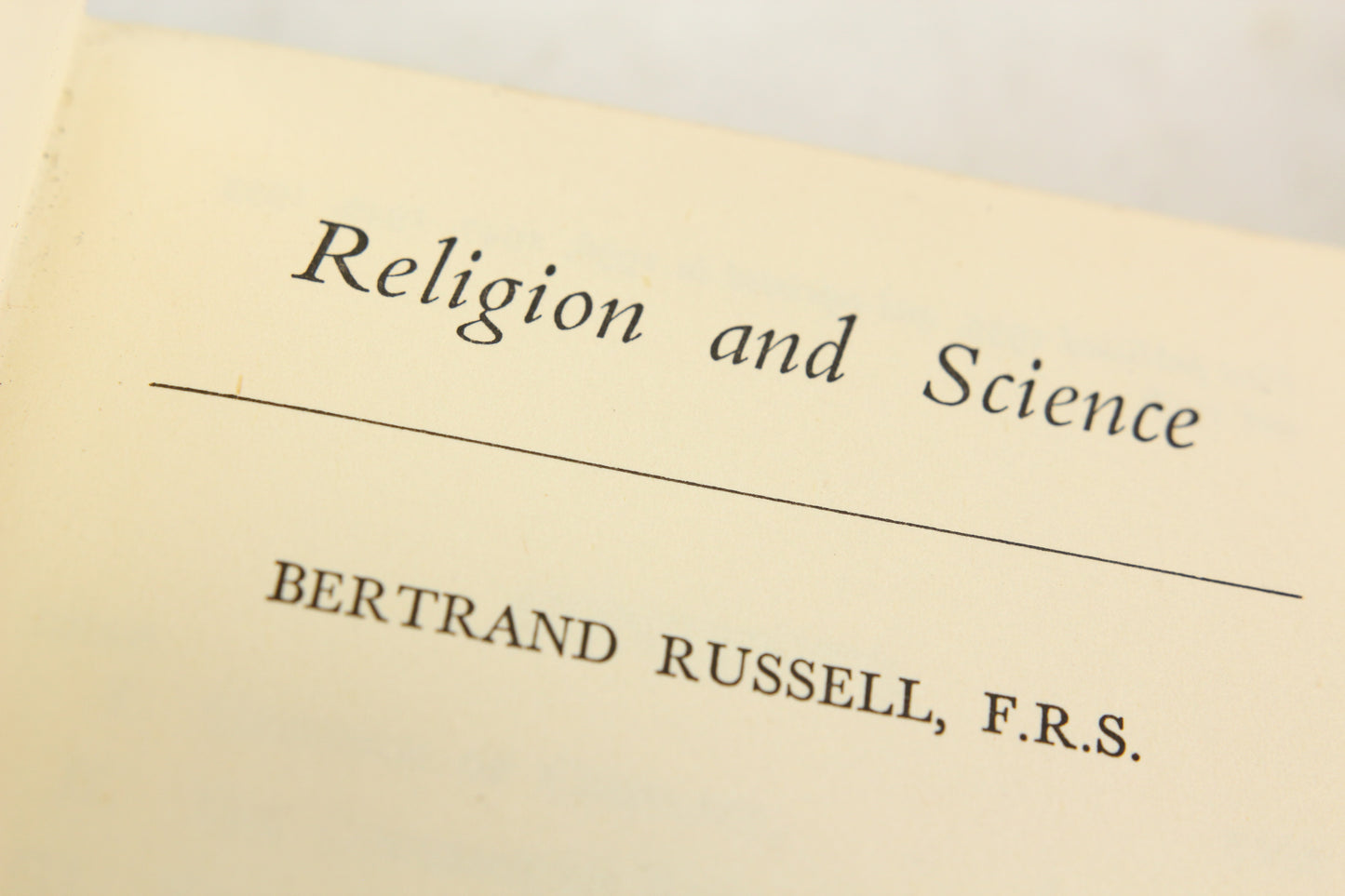 Religion and Science by Bertrand Russell, 1956 Printing