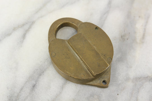 Antique Wilson Bohannan Solid Brass Padlock, Brooklyn, NY, 1885