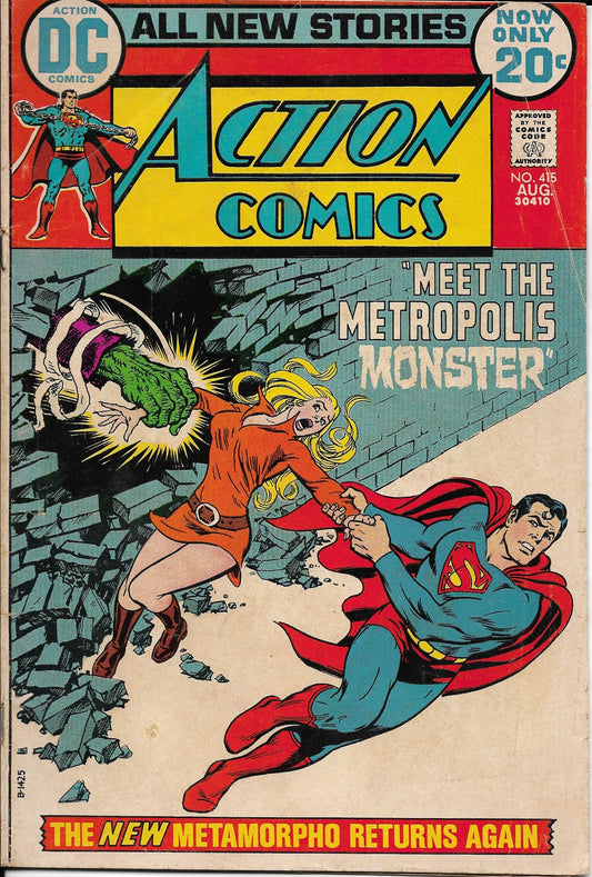 Action Comics No. 415, "Meet the Metropolis Monster," DC Comics, August 1972