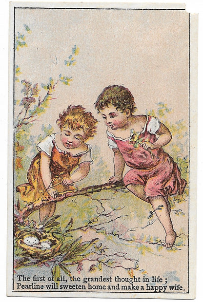 Pyle's Matchless Pearline Antique Trade Card - 2.75" x 4.25"