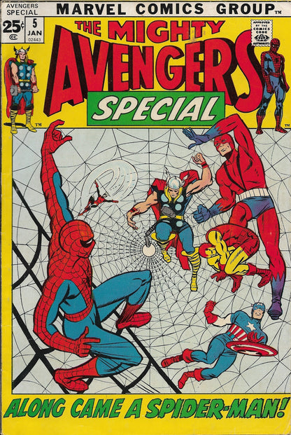The Mighty Avengers Special No. 5, "Along Came a Spiderman!," Marvel Comics, January 1972
