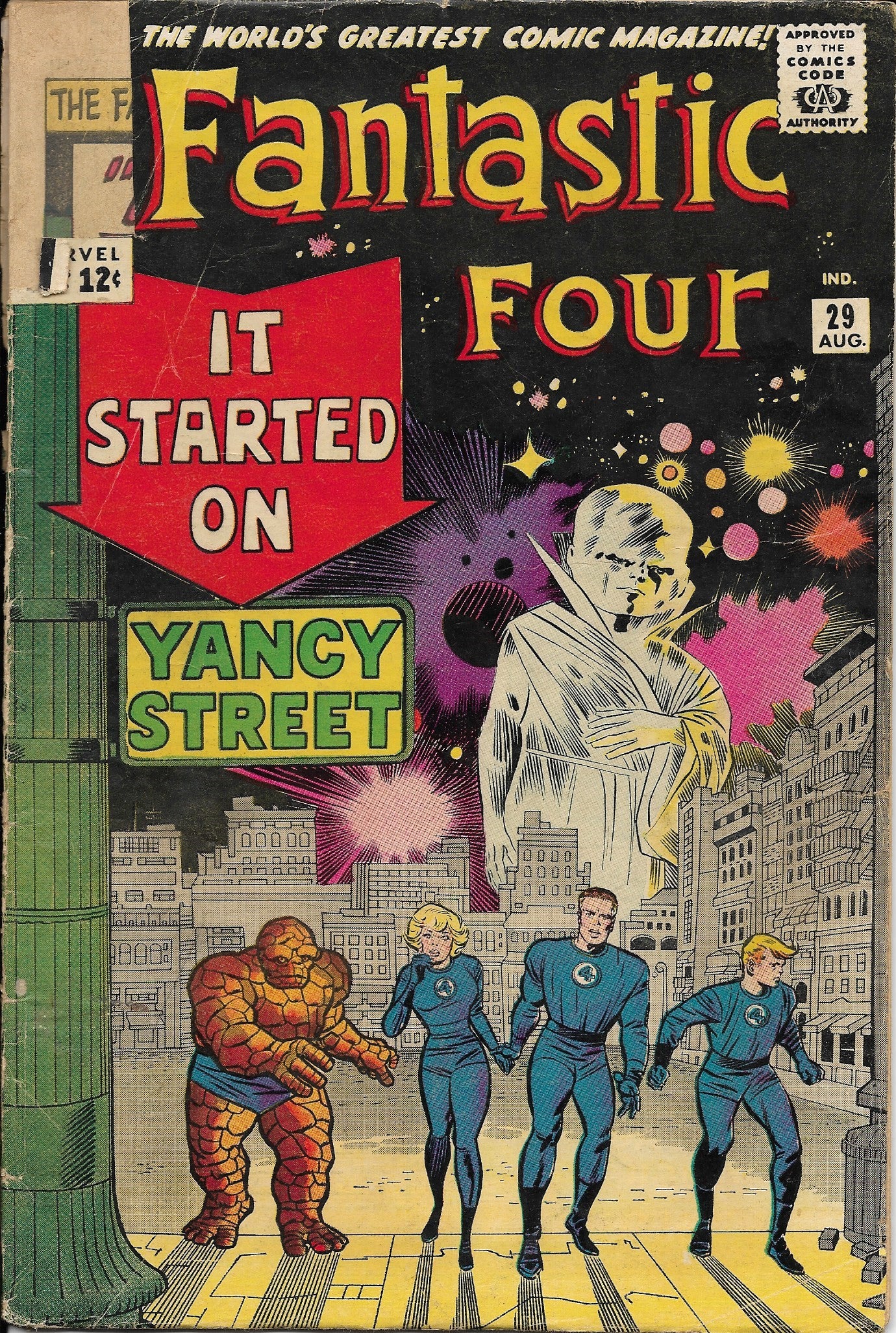 Fantastic Four No. 29, "It Started on Yancy Street," Marvel Comics, August 1964 - MISSING CORNER