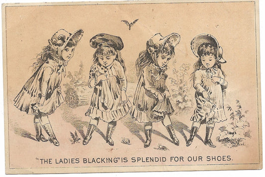 The Ladies Blacking Antique Trade Card - 4.5" x 3"