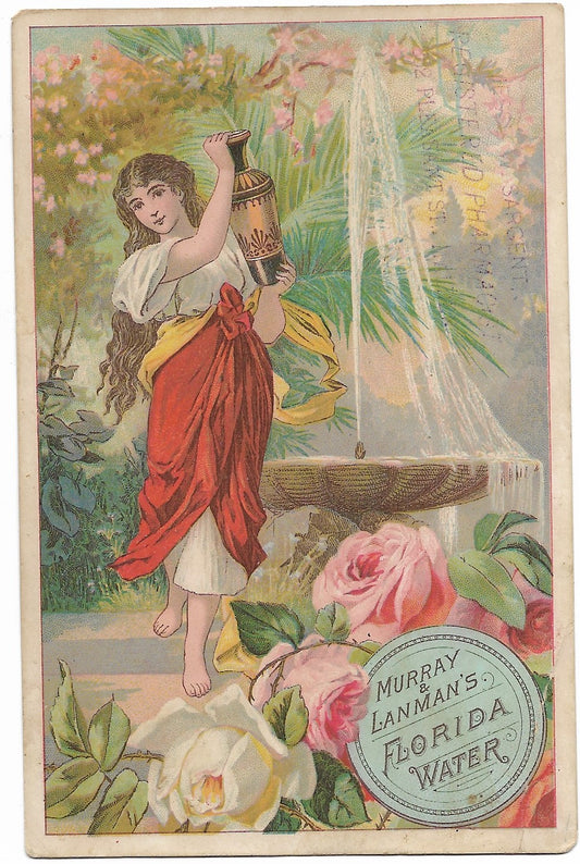 Murray & Lanman's Florida Water Antique Trade Card, New York - 3" x 4.75"