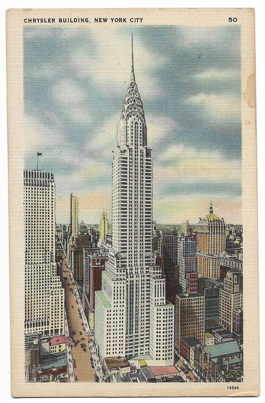 Chrysler Building, New York City Vintage Postcard