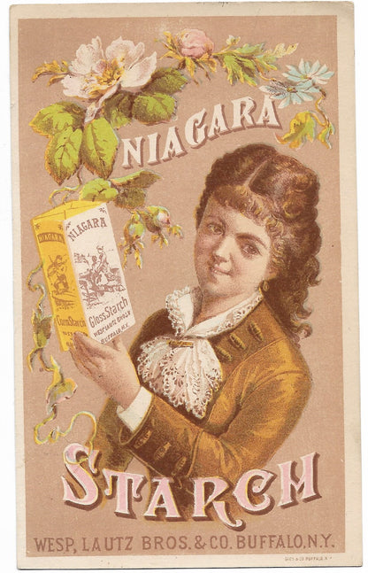 NIagara Starch Antique Trade Card, Buffalo, NY - 3" x 5.25"