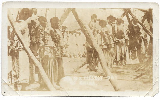 Chinese Execution Photo #1 - Prisoners Hanging