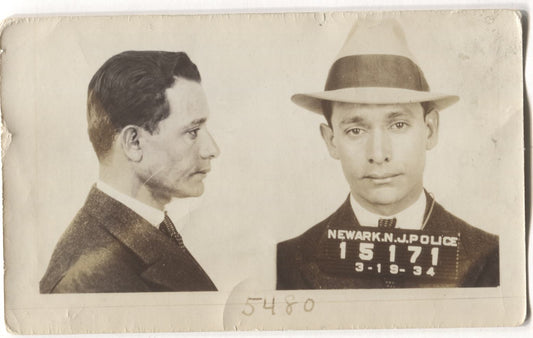 Joseph Carangelo Mugshot - Arrested on 1/9/1946 for a Holdup
