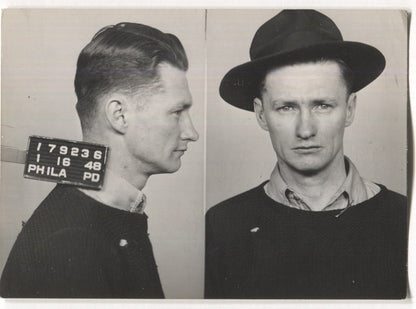 William T. Bantel Mugshot - Arrested on 1/16/1948 for Suspicion & Investigation