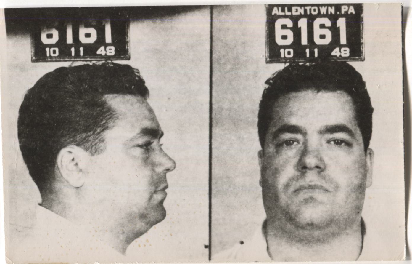 Joseph Dominick Polverino Mugshot - Arrested on 10/11/1948 for Gambling