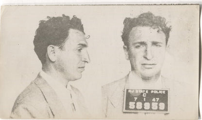 Benjamin Silverman Mugshot - Arrested on 7/1/1947 for Tout (Soliciting)