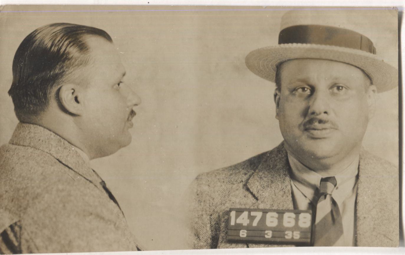 Allen Etticson Mugshot - Arrested on 6/3/1935 as a Fugitive From Justice