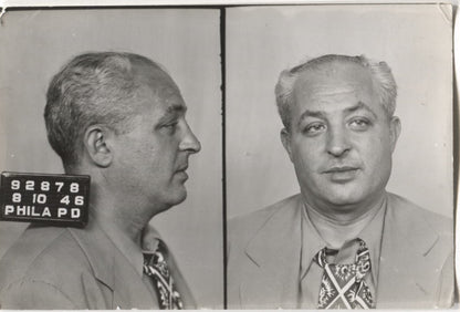 Herman Kurlansky Mugshot - Arrested on 8/10/1946 for Poolselling & Bookmaking