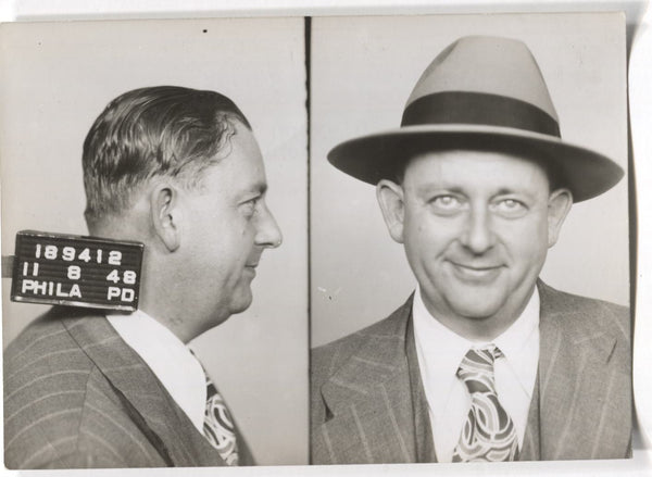 Clayton Raudenbaugh Mugshot - Arrested on 11/8/1948 for Poolselling