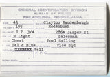 Clayton Raudenbaugh Mugshot - Arrested on 11/8/1948 for Poolselling