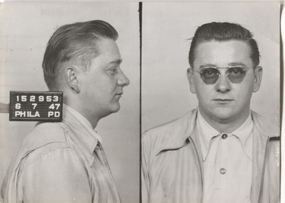 Chester Werynsky Mugshot - Arrested on 6/7/1947 for Illegal Lottery