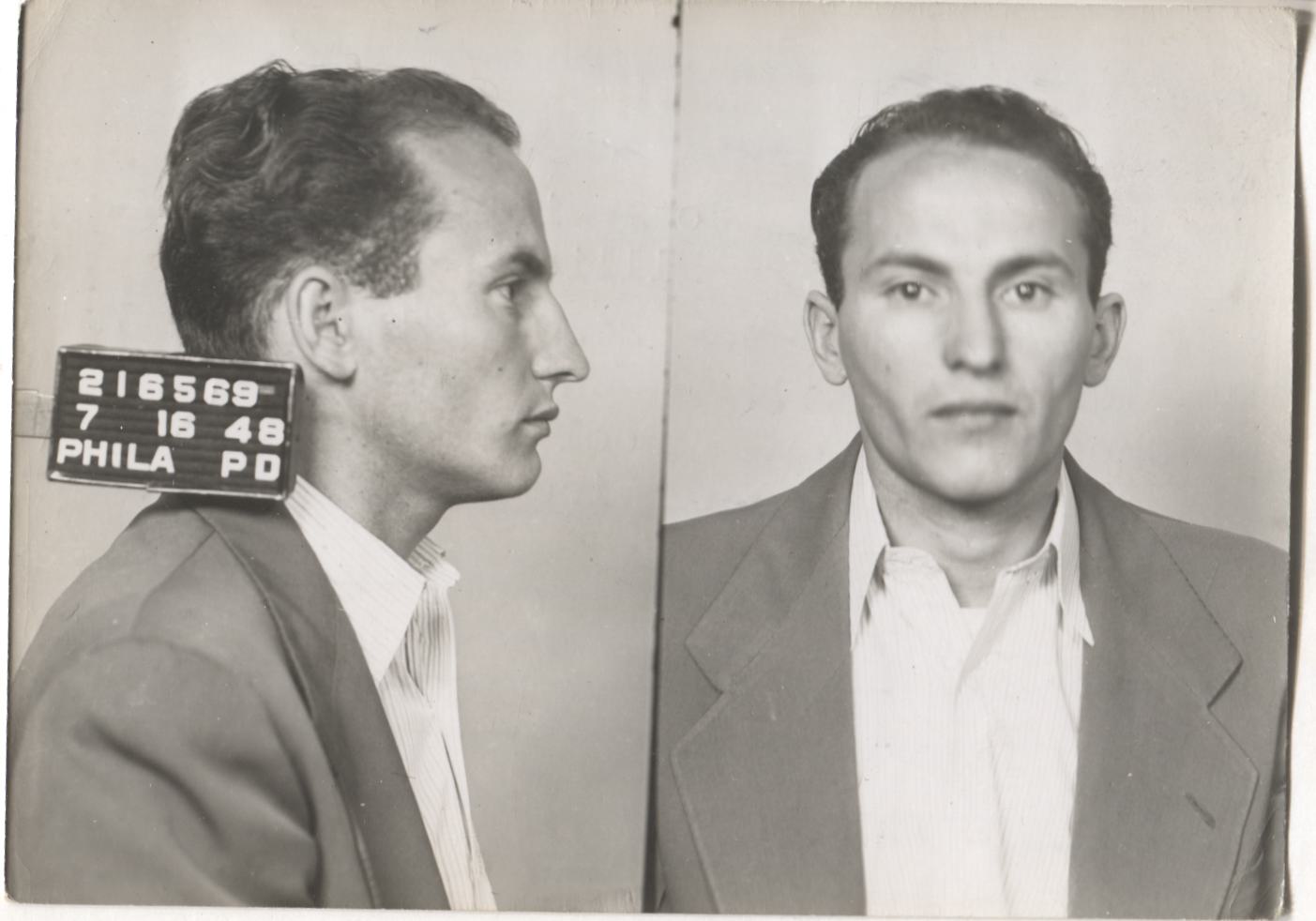 John Millevoi Mugshot - Arrested on 7/16/1948 for Poolselling