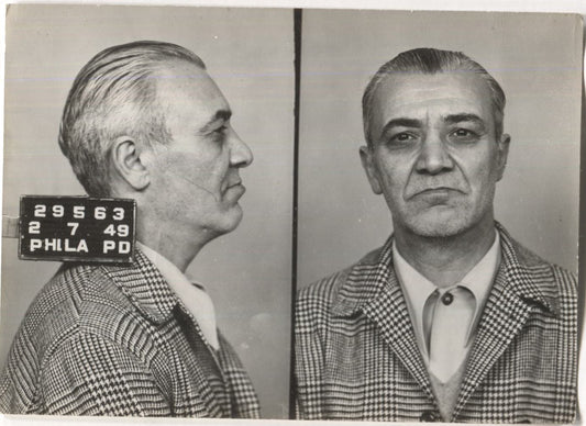 John Abraham Mugshot - Arrested on 2/17/1949 for Poolselling & Bookmaking