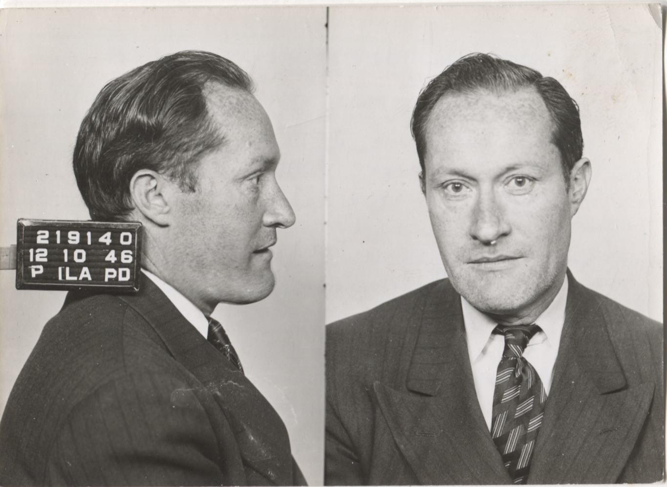 John P. Connelly Mugshot - Arrested on 12/10/1946 for Poolselling & Bookmaking