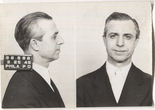 Anthony Kelly Mugshot - Arrested on 3/25/1945 for Bookmaking on Horses