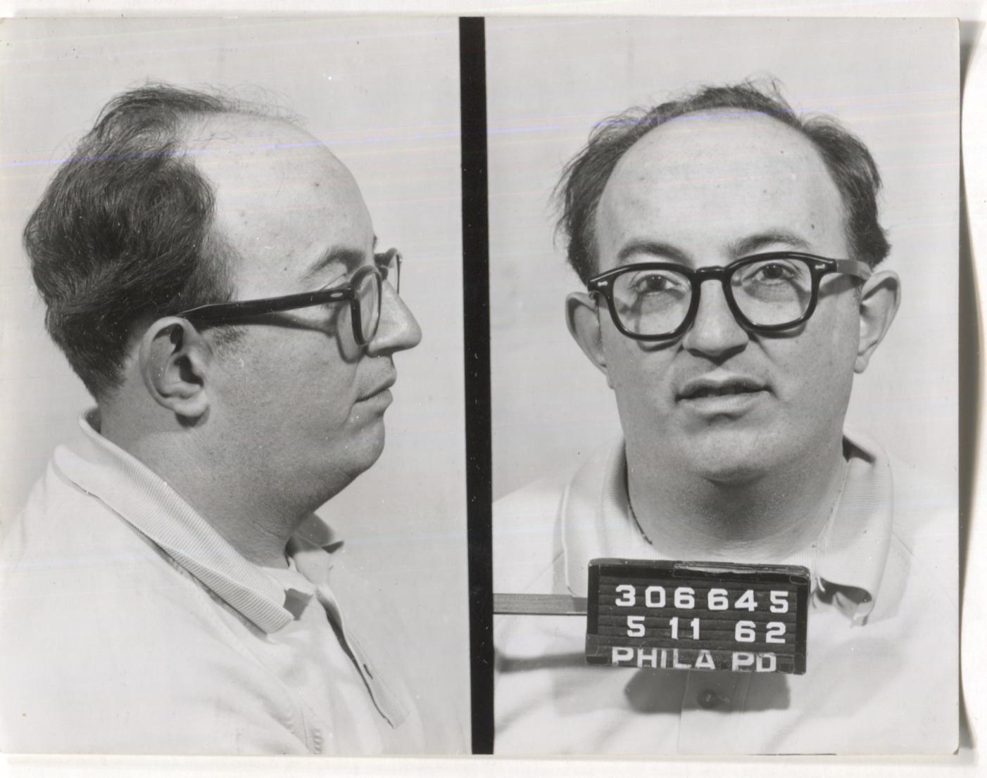 Karl Goldberg Mugshot - Arrested on 5/11/1962 for Bookmaking