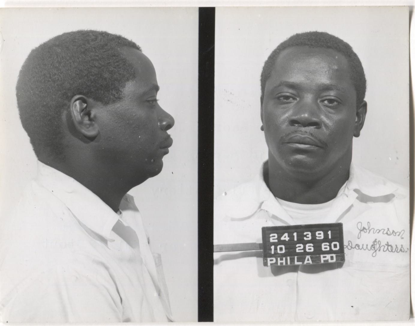 George Johnson Mugshot - Arrested on 10/26/1960 for Illegal Lottery