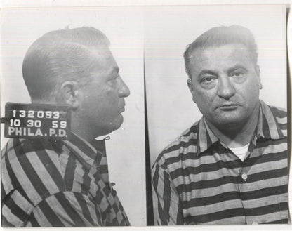 Michael Pizzi Mugshot - Arrested on 10/30/1959 for Illegal Lottery