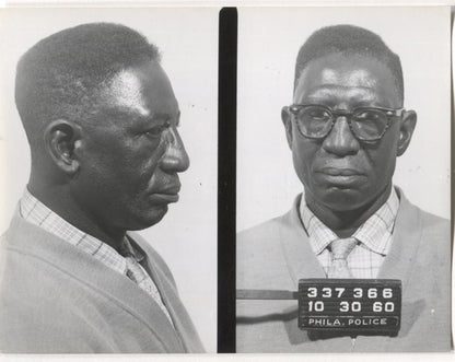 Solomon McCall Mugshot - Arrested on 10/30/1960 for Illegal Lottery