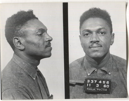 Robert H. Blackwell Mugshot - Arrested on 11/3/1960 for Illegal Lottery