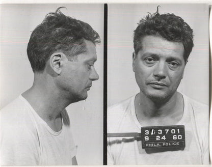 Gus Rindone Mugshot - Arrested on 9/24/1960 for Illegal Lottery