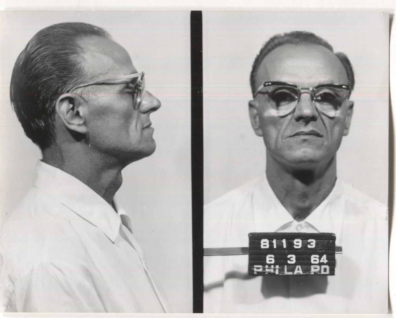 Patrick Palumbo Mugshot - Arrested on 6/3/1964 for Frequenting a Gambling House