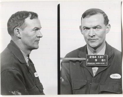 Thomas O'Neill Mugshot - Arrested on 1/9/1961 for Illegal Lottery