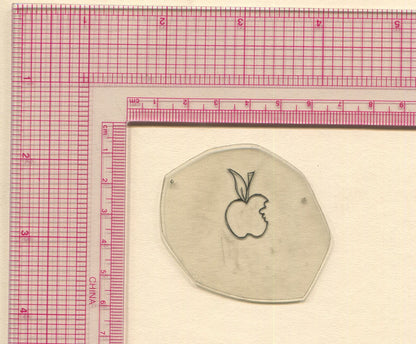 Tiny Apple Vintage Traditional Tattoo Acetate Stencil from Bert Grimm's Shop