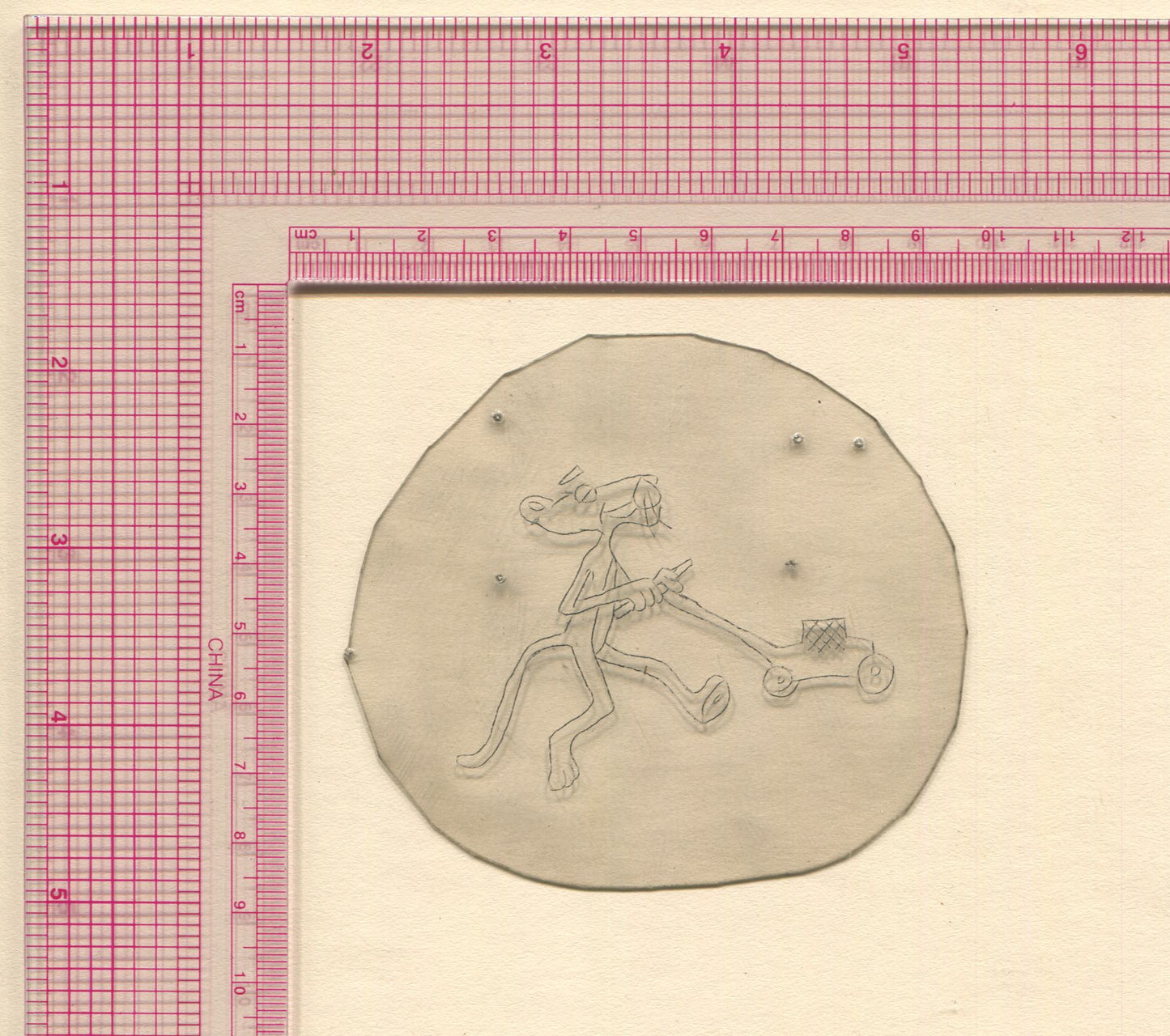 Pink Panther Vintage Traditional Tattoo Acetate Stencil from Bert Grimm's Shop