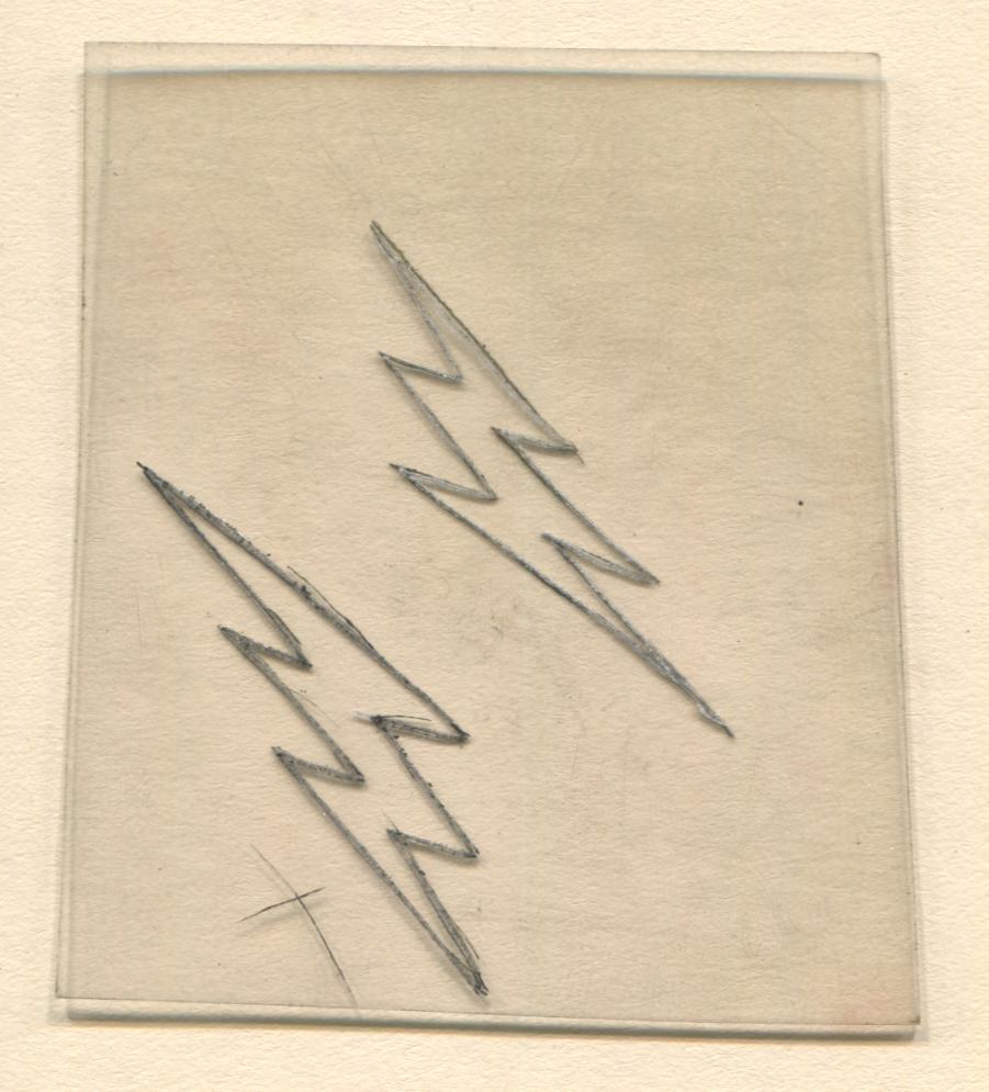Lightening Bolts Vintage Traditional Tattoo Acetate Stencil from Bert Grimm's