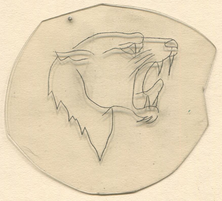 Panther Head Vintage Traditional Tattoo Acetate Stencil from Bert Grimm's Shop