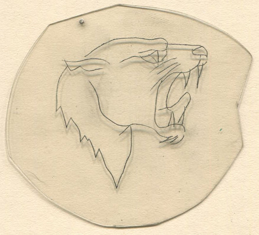 Panther Head Vintage Traditional Tattoo Acetate Stencil from Bert Grimm's Shop