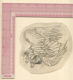 Big Diving Eagle Vintage Traditional Tattoo Acetate Stencil from Bert Grimm's