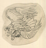 Big Diving Eagle Vintage Traditional Tattoo Acetate Stencil from Bert Grimm's