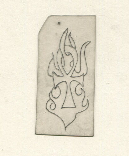Flaming Ankh Vintage Traditional Tattoo Acetate Stencil from Bert Grimm's Shop