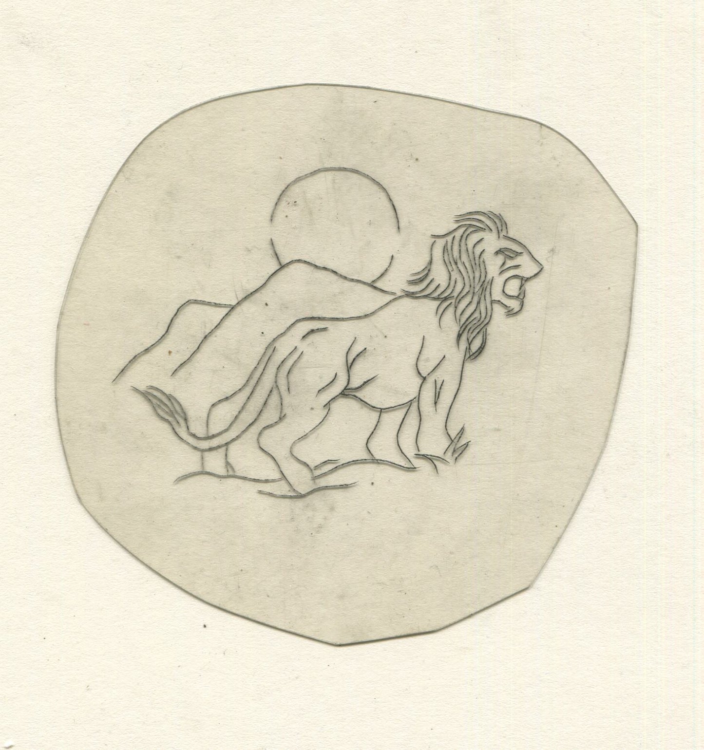 Lion Vintage Traditional Tattoo Acetate Stencil from Bert Grimm's Shop