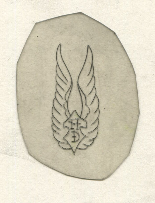 Harley Davidson Wings Traditional Tattoo Acetate Stencil from Bert Grimm's Shop