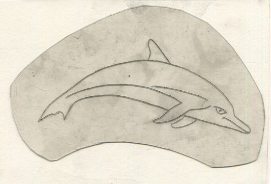Dolphin Vintage Traditional Tattoo Acetate Stencil from Bert Grimm's Shop