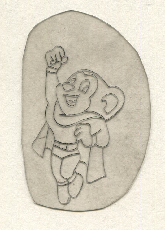 Mighty Mouse Vintage Traditional Tattoo Acetate Stencil from Bert Grimm's Shop