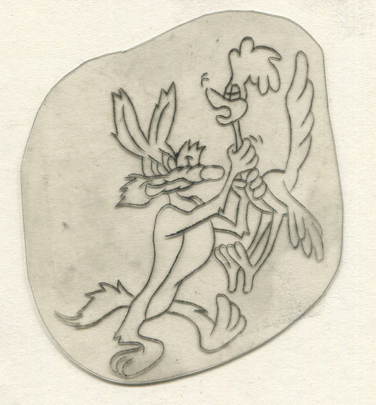Wile E. Coyote & Roadrunner Tattoo Acetate Stencil from Bert Grimm's Shop