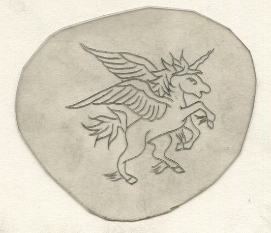 Pegasus Unicorn Vintage Tattoo Acetate Stencil from Bert Grimm's Shop